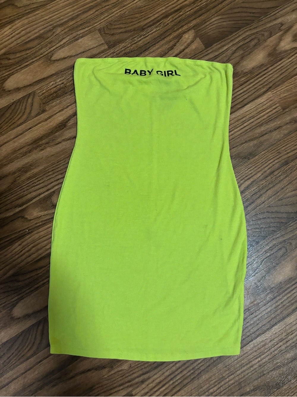 SHEIN * Woman’s High Lighter Green Tube Top Mini Dress * Size Medium.